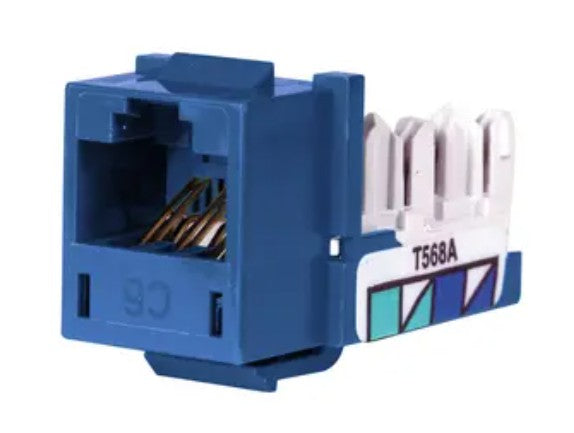 Hubbell Premise Wiring HXJ6B24 | Cat6A EXCELerator UTP RJ45 Termination Jack, 100 Ohm, 24-Pack