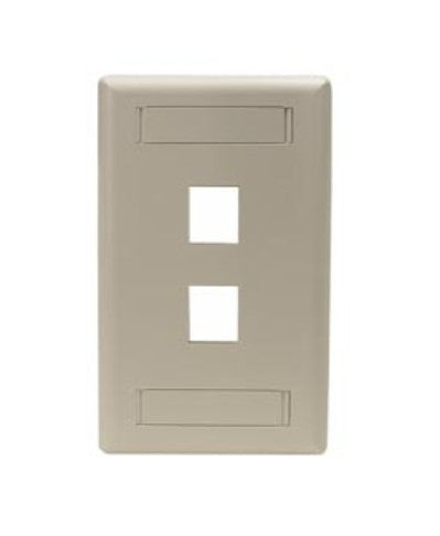 Hubbell Premise Wiring IFP11OW | Faceplate, High-Impact Thermoplastic, Phone; Data, Flush Mount, Standard, 1 Port, 1 Gang, White