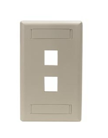 Hubbell Premise Wiring IFP11W | Faceplate 1-Port, Rear-Loading, 1-Gang, White (Phone/Data/Multimedia)