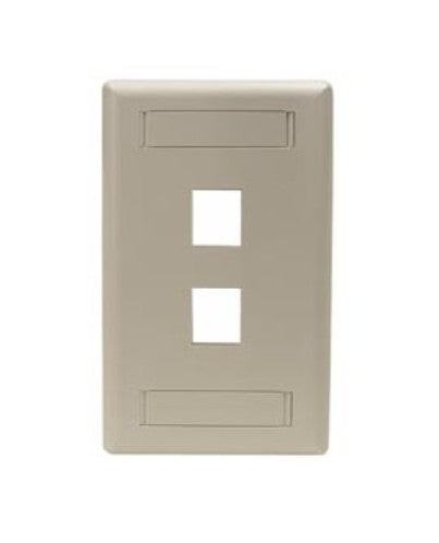 Hubbell Premise Wiring IFP13OW | Wallplate, White, 3/8 in. dp, 1, 4-1/2 in. ht, High-Impact Thermoplastic, Screw