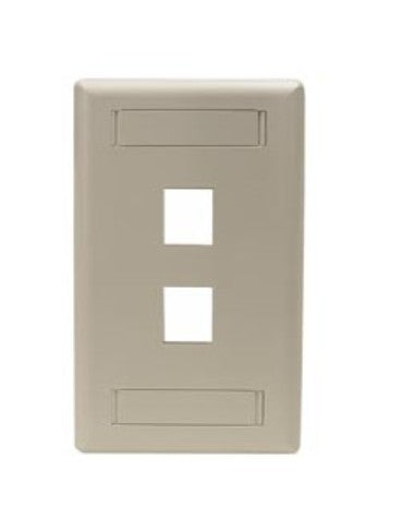 Hubbell Premise Wiring IFP13W | Multimedia Faceplate, White, , 0.4 in. dp, 1, 4.5 in. ht, High-Impact Thermoplastic, Screw