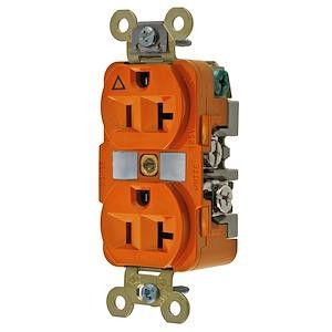 Hubbell Premise Wiring IG5362 | Isolated Ground Duplex Receptacle, 20 A, 125 V, 5-20R