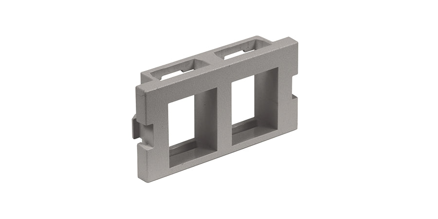 Hubbell Premise Wiring IM2K1GY | Keystone Module, Gray, ABS, Dimension LxWxD 1.85 x 0.955 x 0.375 in., Snap-Fit-Mount