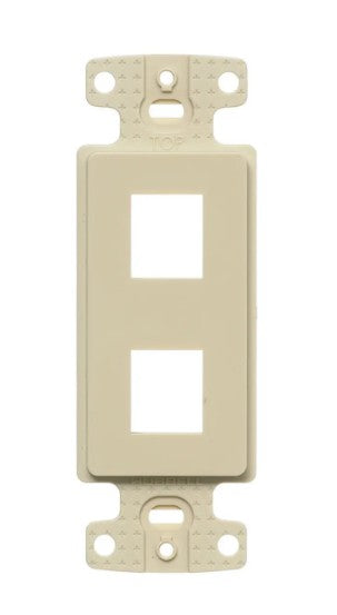Hubbell Premise Wiring NS612W | Decorator Plate, White, Blanc, Snap-Fit, Snap-Fit, High-Impact Thermoplastic, Screw