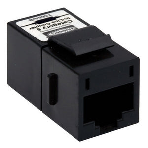 Hubbell Premise Wiring SFC6BK | In-Line Coupler, Beryllium Copper, Cat 6, 1000V