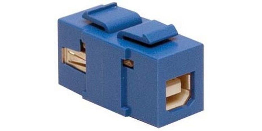 Hubbell Premise Wiring SFUSBABW | Audio/Video Connector, Beryllium Copper, 1000V, Snap-On, 2; 4 Gang, White