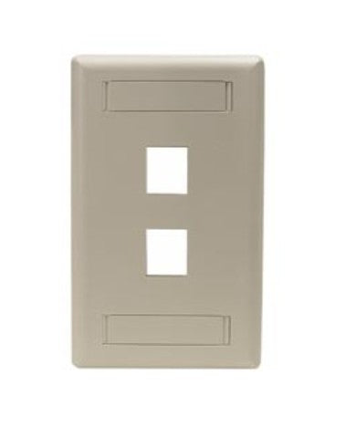 Hubbell Premise Wiring SSF11 | Faceplate, Stainless, 1 Gang, Stainless Steel, Flush Mount, Vertical, Keystone, 1 Port
