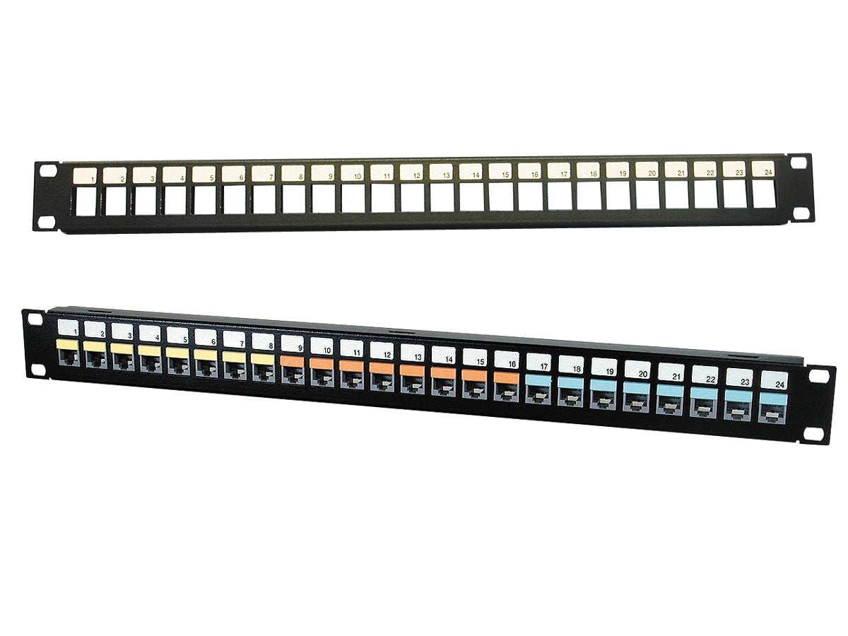 Hubbell Premise Wiring UDX48E1U | Multimedia Panel, Black, 1 Unit, 48 ports