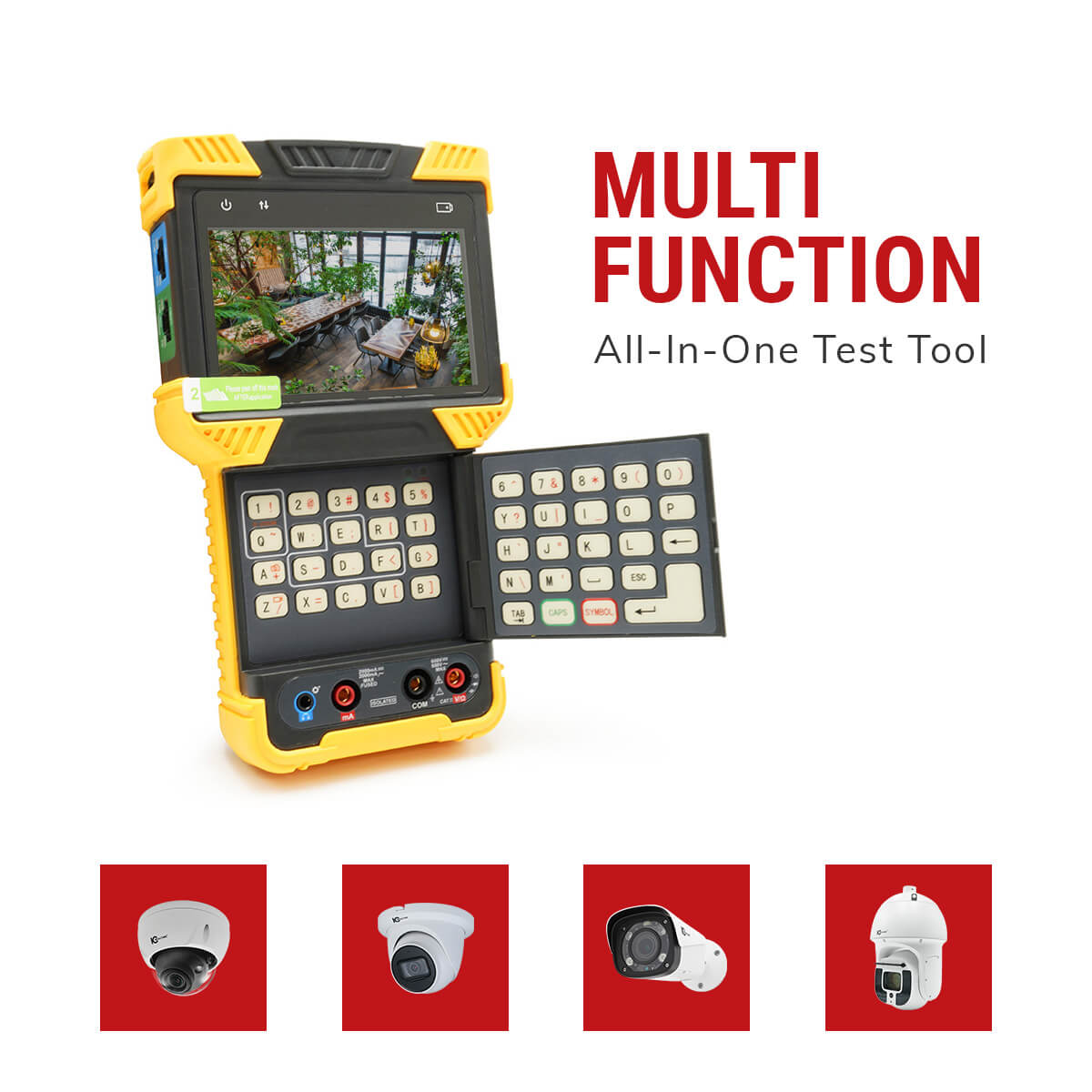 IC Realtime ITM-9000-V3 | HD-AVS/AHD/TVI/CVBS/IP Multi-Function Test Tool with 4" Screen