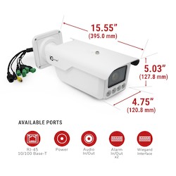 Ic Realtime Llc IPEL-B40V-LPR1 | 4Mp Ip Indoor/Outdoor Full Size, Bullet Anpr Camera, 196’Adjustable Ir