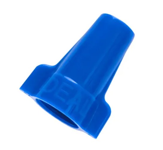 Ideal Industries 30-454 | Conn Twist-On Splice 12-6AWG Nylon Blue Spring Wing-Nut Series