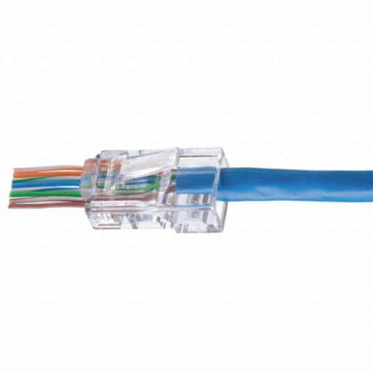 Ideal Industries Usa 85-371 | Modular Plug: Fiber Optic Cable Size_Combined, # Of Positions: 8 Color: Clear, 5E