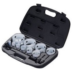 Ideal Industries 36-501 | Hole Saw Kit, 14-Piece, Bi-Metal, With 7/8", 1-1/8", 1-3/8", 1-3/4", 2", 2-1/2", 4-1/2", 4-1/8" Hole Saw And Arbor, Molded Plastic Carrying Case