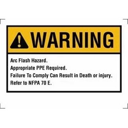 Ideal Industries 44-892 | Nec Arc Flash, Warning, Self- Sticking Polyestr, 3-1/2" x 5" pack Of 5