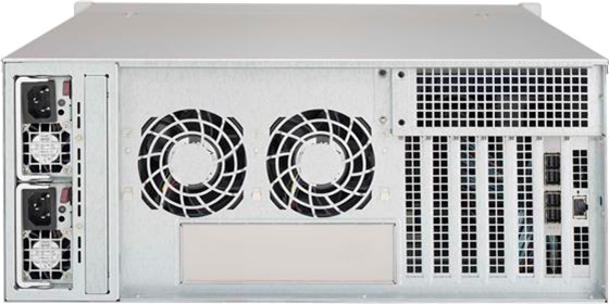 Inaxsys Security Systems 4U-IPS-120T-RAID5-HSDS | Inaxsys 4U Rackmount hot-swappable drive IP Server with RAID5 and redundant PSU, 120000 GB (112TB Usable)