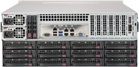 Inaxsys Security Systems 4U-MIPS-224T-RAID5-HSDS | Inaxsys 4U Rackmount hot-swappable drive IP Server with RAID5 and redundant PSU, 224000 GB (208TB Usable)