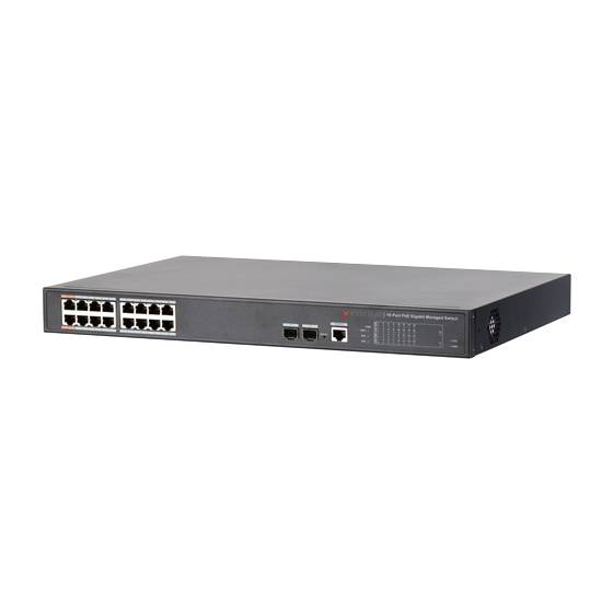 Inaxsys Security Systems INS162POEGWM | 16-port PoE Gigabit Managed Switch + 2 X BASE-X PORTS