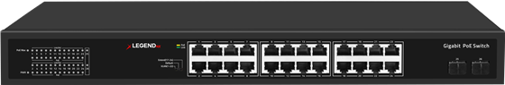 Inaxsys Security Systems | 24-Port PoE Gigabit Unmanaged Switch + 2 SFP Ports