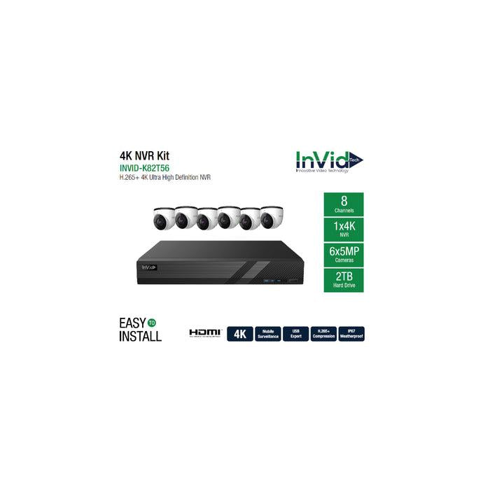 Invid Tech INVID-K82T56 | Network Video Recorder, Number of Channels 8, Frame Rate - Maximum 30 fps, 14 TB