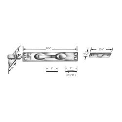 Ives, H. B. FB458 US26D 12 IN | Satin Chrome, (Base Brass), Manual Flush Bolt
