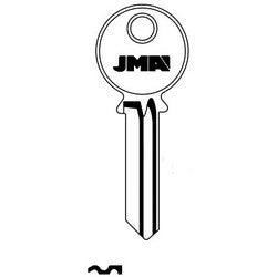 Jma Usa YA-17I NP 8 | Door Key Blank, Y2R, Brass, Nickel Plated, For Yale