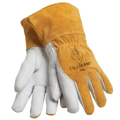 John Tillman 48L | Top Grain Goatskin Mig Gloves 3.5" Gauntlet Cuff, Fleece Lined, Large
