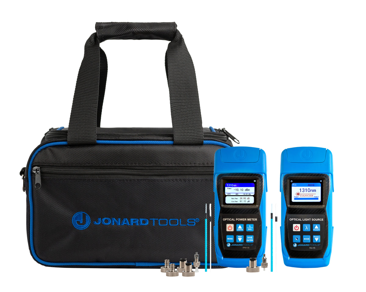 Jonard FPL-5555 | Fiber Power Meter w/ Data Storage & SM/MM Optical Light Source Kit
