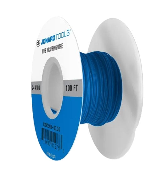 Jonard KSW24B-0100 | 24 AWG Kynar® Wire CSW, Low Strip Force, Blue, 100 ft