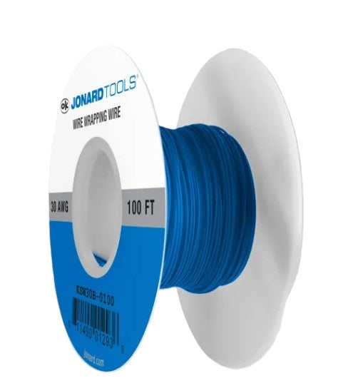 Jonard KSW30B-0100 | 30 AWG Kynar® Wire CSW, Low Strip Force, Blue, 100 ft