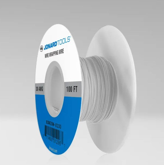 Jonard KSW30W-0100 | 30 AWG Kynar® Wire CSW, Low Strip Force, White, 100 ft