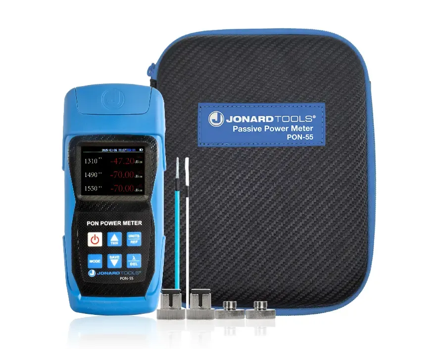 Jonard PON-55 | Passive Optical Network Power Meter for BPON/EPON/GPON, APC
