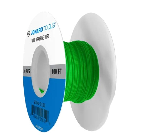 Jonard R30G-0100 | 30 AWG Kynar® Wire, Green, 100 ft