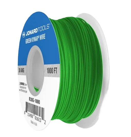 Jonard R30G-1000 | 30 AWG Kynar® Wire, Green, 1000 ft