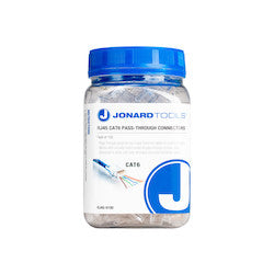 Jonard RJ45-6100 | CAT6 RJ45 Pass-Through Connectors (Pack of 100)