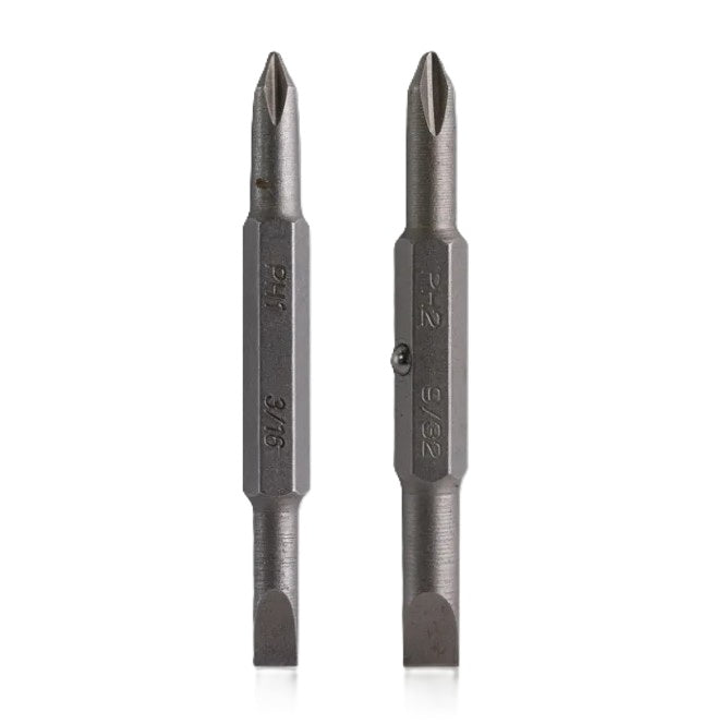 Jonard SD-RB12 | Replacement Bit Set, Phillips #1 & Slotted 3/16" and Phillips #2 & Slotted 9/16"