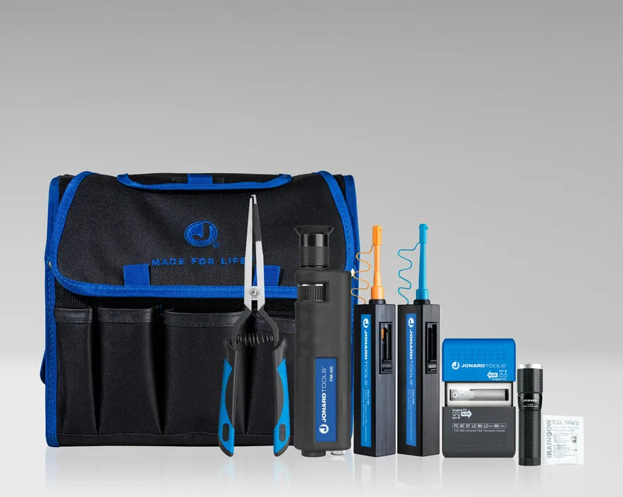 Jonard TK-189 | Fiber Optic Connector Cleaning and Inspection Kit (with 400x Microscope)
