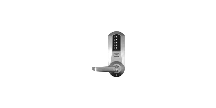 Kaba 5021XS-WL-26D-4 | Mechanical Pushbutton Lock, ANSI: Grade 1, Function: Storeroom Lock, US26D Satin Chrome, Boxed