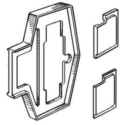 Kaba 74468-26D-01 | Mechanical Lock Riser Plate to Shim Lock Housing, 1/4" or 3/8", Satin Chrome, for 900 Series Mechanical Lock