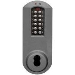 Kaba E5031B-WK-626-41 | Electronic Pushbutton Lock, Extra Heavy Duty, SFIC Best Equivalent 6 or 7-Pin, 1/2" Cylindrical Throw Latch, Cylindrical Lock, Winston Knob, Satin Chrome