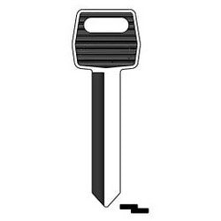 Kaba Ilco 00116 NP A04 | Vehicle Key Blank, Look-Alike, Primary, Brass, Nickel Silver, A04 Price Group, For Ford