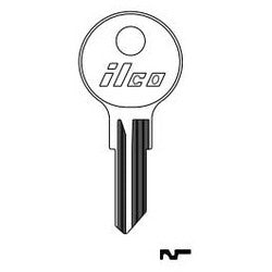 Kaba Ilco 01014P NP A15 | Cylinder Lock Key Blank, Brass, Nickel Plated, 15 Price Group, For Eagle Lock