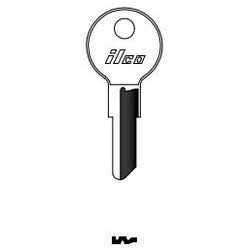 Kaba Ilco 01122AR NP A02 | Vehicle Key Blank, Brass, Nickel Plated, 2 Price Group, For Misc Switch, Studebaker
