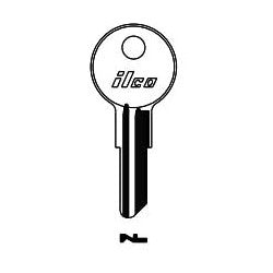 Kaba Ilco 01122B NP A02 | Cylinder Lock Key Blank, Brass, Nickel Plated, 2 Price Group, For Yale/Security/Hudson
