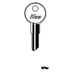 Kaba Ilco 01122R NP A02 | Cylinder Lock Key Blank, Brass, Nickel Plated, 2 Price Group, For Yale/Hudson