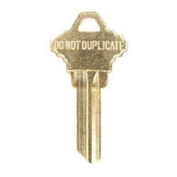 Kaba Ilco 100C-NS-DND A35 | Key Blank, Look-Alike, 5-Pin, C Keyway, Do Not Duplicate, Natural Nickel Silver, 7 Price Group, For Schlage