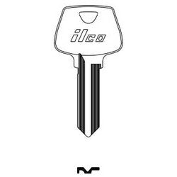 Kaba Ilco 1010M NP A15 | Cylinder Lock Key Blank, 5-Pin, Brass, Nickel Plated, 15 Price Group, For Sargent