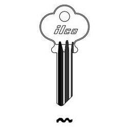 Kaba Ilco 1021B NP A13 | Cylinder Lock Key Blank, Brass, Nickel Plated, 13 Price Group, For Barrows