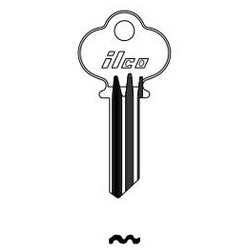 Kaba Ilco 1021N NP A16 | Cylinder Lock Key Blank, Brass, Nickel Plated, 16 Price Group, For Barrows