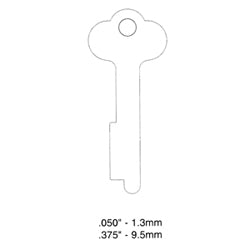 Kaba Ilco 1028D NS A53 | Key Blank, Sargent & Greenleaf, 0.050" T x 0.375" W