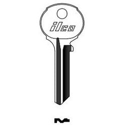 Kaba Ilco 1033N NP A13 | Cylinder Lock Key Blank, Brass, Nickel Plated, 13 Price Group, For Union
